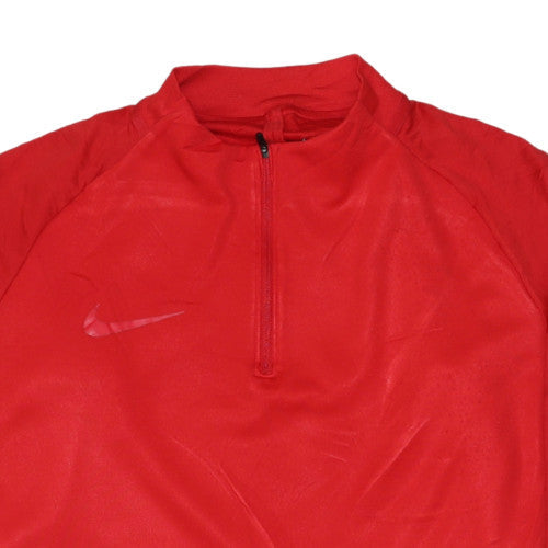 Nike Men's Red Dri-Fit 1/4 Zip Athletic Sweatshirt Size L