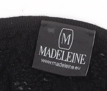 Madeleine Women's Black 3/4 Sleeve Wool Knit Blouse Size M