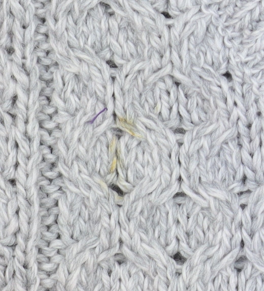 Aran Mór Mens Grey Cable-Knit Merino Wool Sleeveless Vest Jumper XL