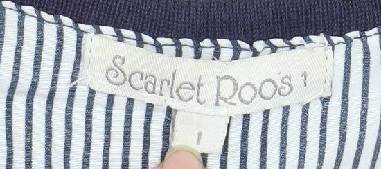 Scarlet Roos Women's Blue Long Sleeve Tunic Style Blouse Size S