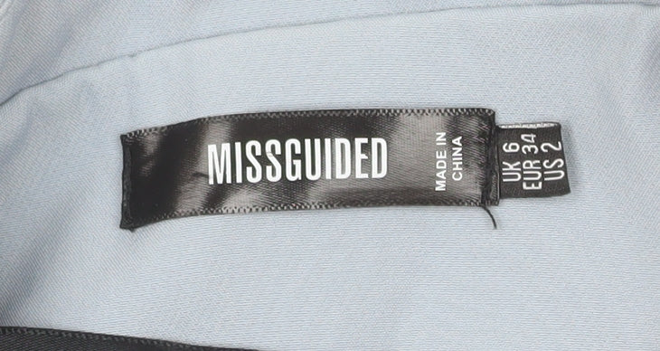 Missguided Women Blue Size 6 Slim Fit Notch Lapel Blazer