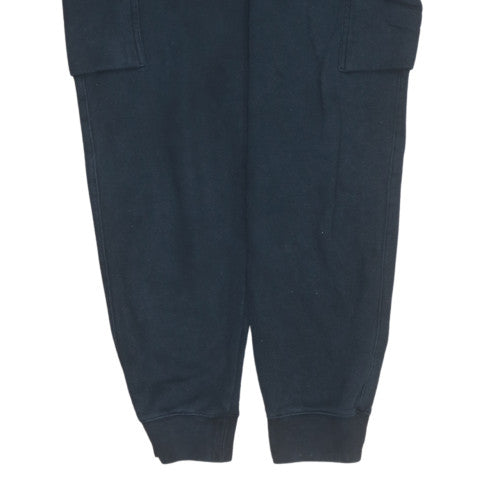 Nike Boys Black Cargo Fleece Trousers L Elastic Waist Pockets Jogger Style