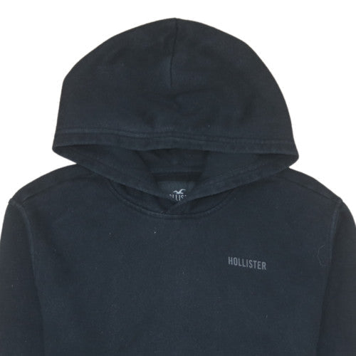 Hollister Mens Black XS Relaxed Fit Pullover Hoodie