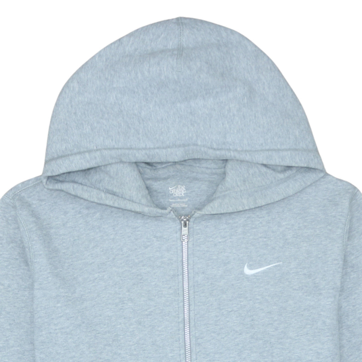 Nike Men's Grey Full Zip Hoodie L Athletic Dept Fleece