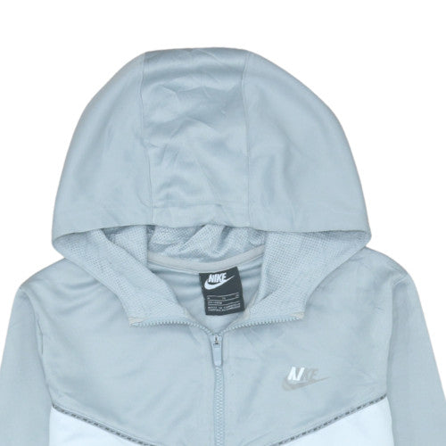Nike Boys Light Blue Full Zip Hoodie XL 158-170cm Polyester Blend