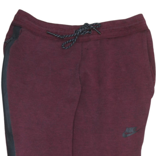 Nike Men's Burgundy Jogger Sweatpants S Cotton Blend Drawstring Trousers