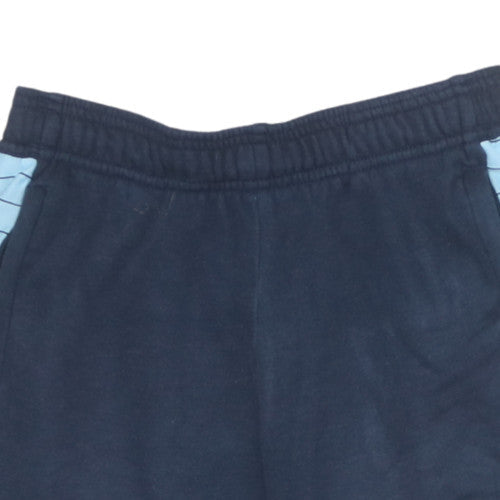 Adidas Men's Black & Blue Athletic Shorts XS Elastic Waist Lightweight