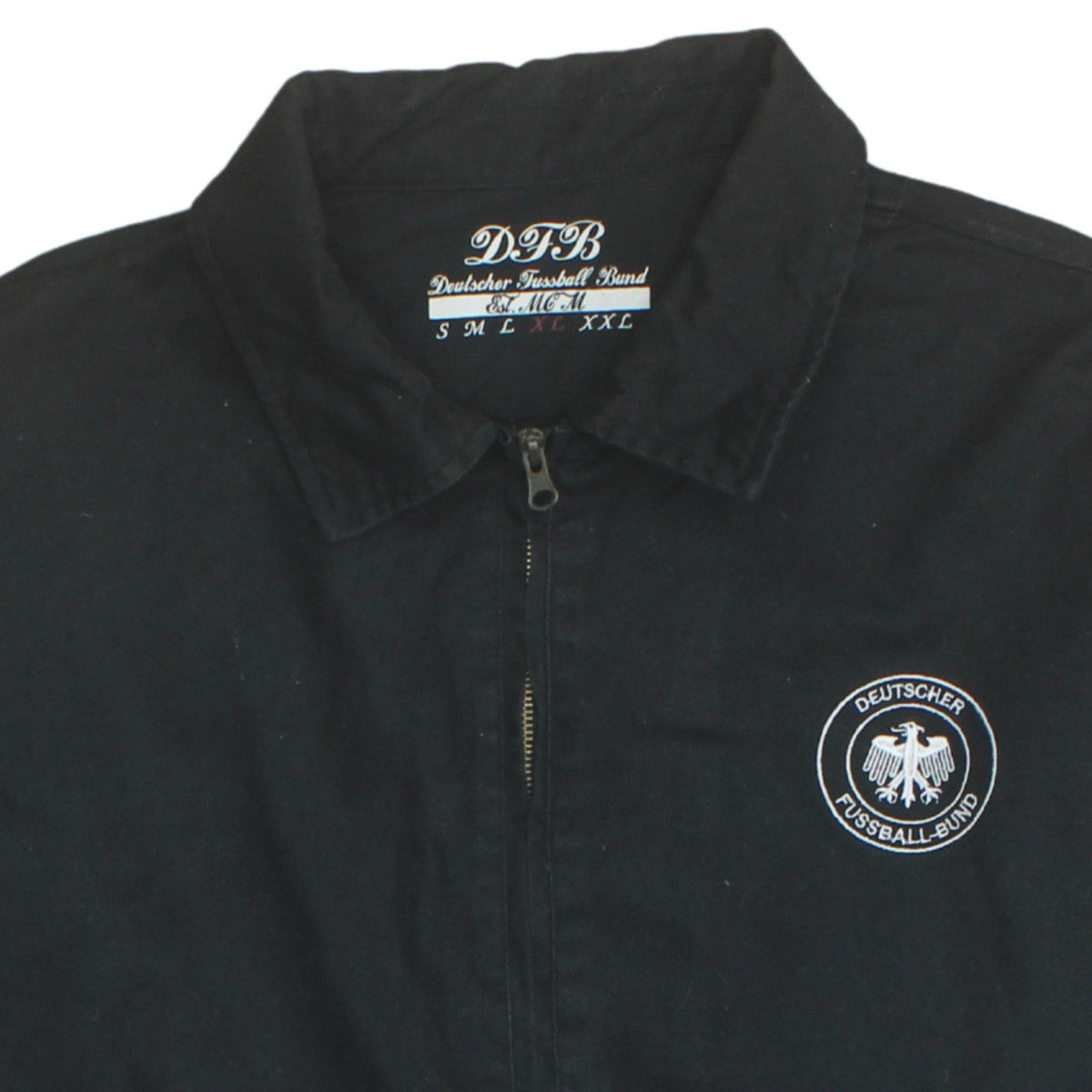 DFB Mens Black Cotton Football Jacket XL Casual Sportswear