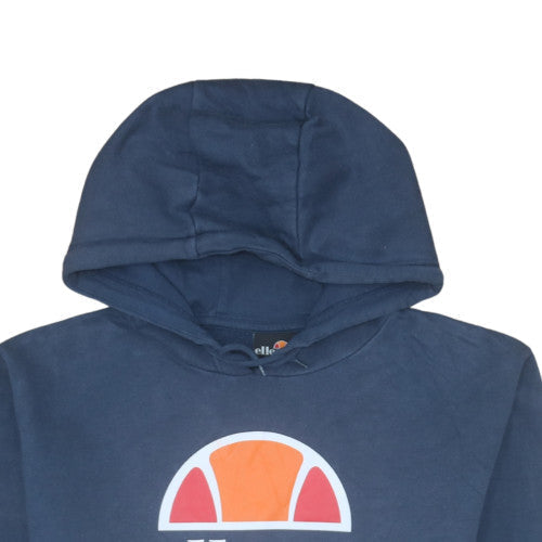 Ellesse Men's Blue Pullover Hoodie L Logo Fleece Sweatshirt