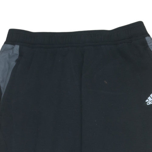 Adidas Mens Black L Jogger Trousers with Reflective Stripes