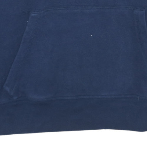Gap Men's Blue Pullover Hoodie Medium Logo Fleece Sweatshirt