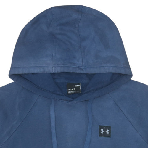Under Armour Mens Blue Pullover Hoodie Size L Fleece Sweatshirt