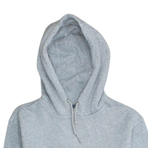 Nike Mens Grey Pullover Hoodie Medium Cotton Blend Logo Sweatshirt