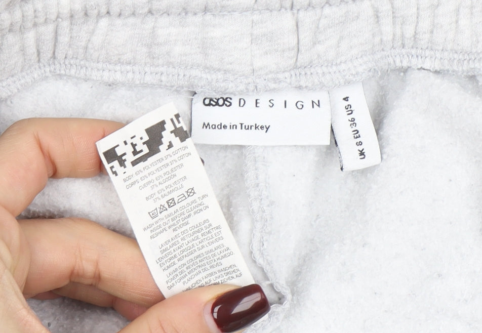 ASOS DESIGN Women Grey Jogger Sweatpants Size 8 Elastic Waist