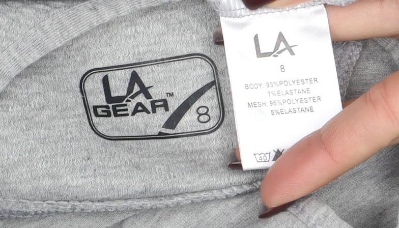 LA Gear Women's Grey Size 8 Racerback Tank Top Activewear