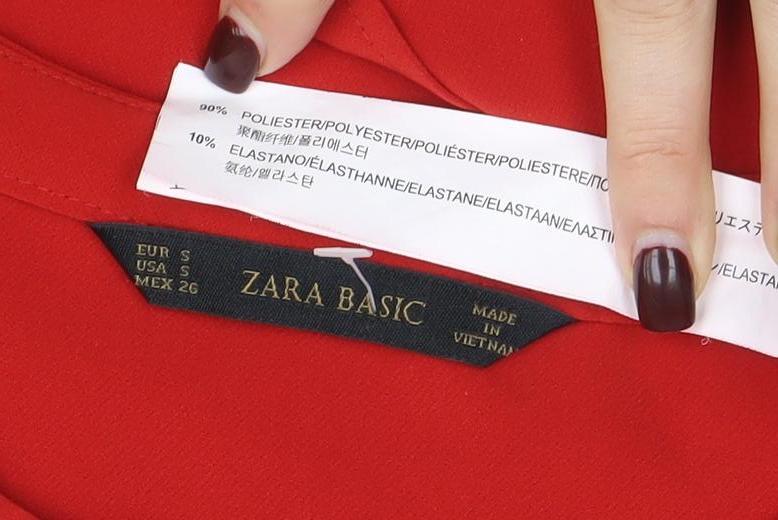 ZARA BASIC Women's Red Sleeveless Blouse Size S