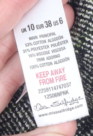 Miss Selfridge Women’s Grey Tweed Open Blazer Jacket Size 10
