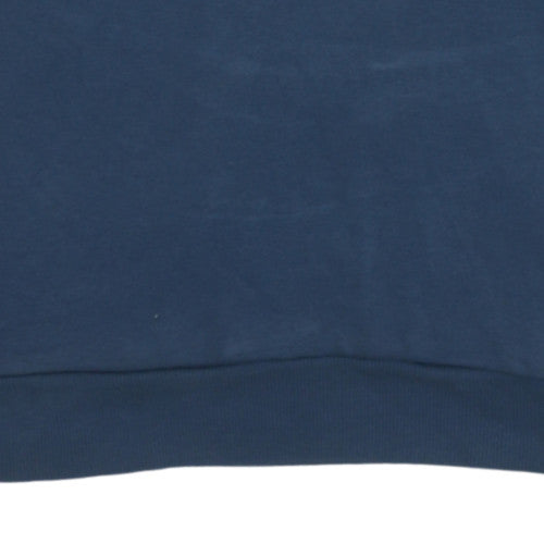 Puma Men's Blue Pullover Hoodie L Sports Graphic Cotton Blend