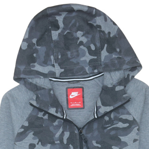 Nike Men's Grey Camo Full Zip Hoodie Size M