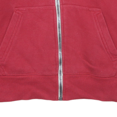 Converse Boys Red Full Zip Hoodie XL 13-15 Years Logo Fleece Sweatshirt