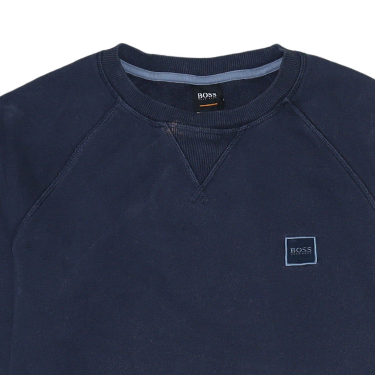 Hugo Boss Men's Blue Crew Neck Long Sleeve Cotton Sweatshirt S