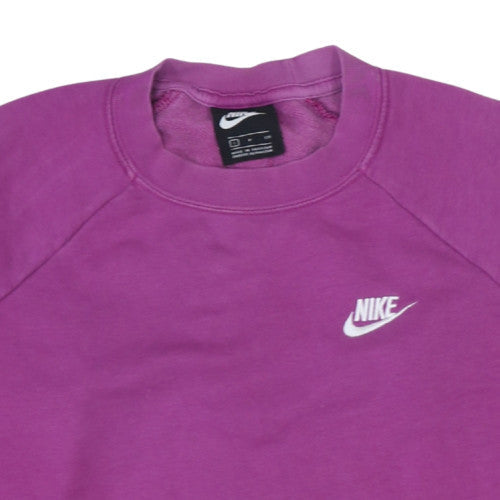 Nike Women's Purple Cotton Crew Neck Sweatshirt Size S