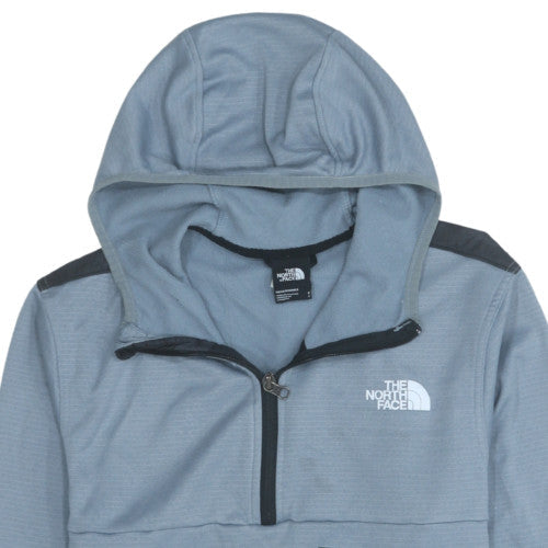 The North Face Men's Grey 1/2 Zip Hoodie Fleece Size S
