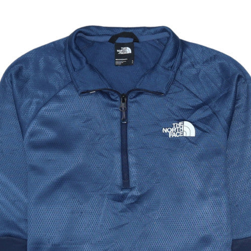 The North Face Men's Blue 1/4 Zip Fleece Sweatshirt Size S