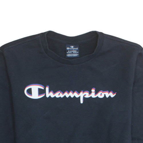 Champion Boys Black Crew Neck Pullover Sweatshirt 13-14 Years
