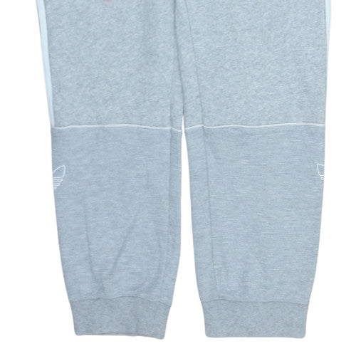 Adidas Mens Grey L Sweatpants Jogger Trousers Elastic Waist