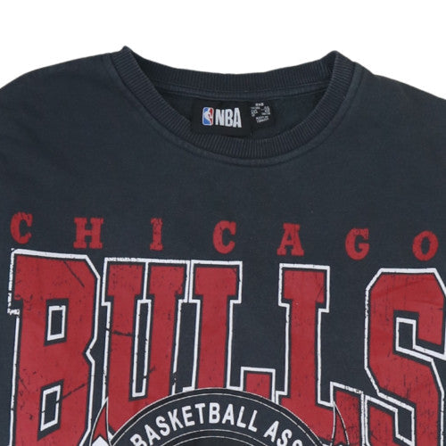 NBA Chicago Bulls Black Sweatshirt Women 2XS Crew Neck Pullover
