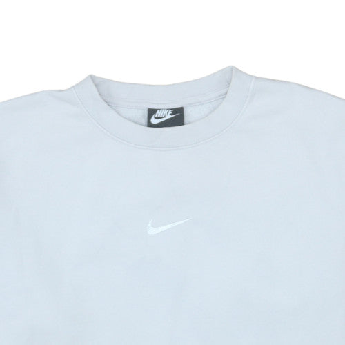 Nike Women Beige & Grey Colourblock Crew Neck Sweatshirt M