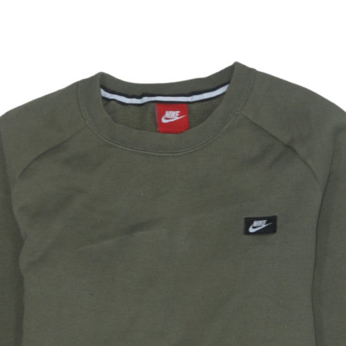Nike Men's Green Regular Fit Crew Neck Sweatshirt Size S