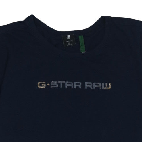 G-Star RAW Womens Blue XL Basic Crew Neck Cotton T-Shirt