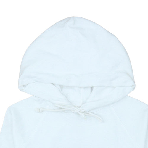 Levi's Women's White Pullover Hoodie Medium Logo Cotton Sweatshirt