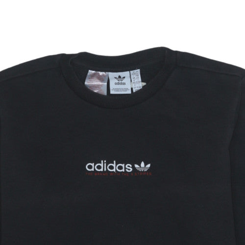Adidas Boys Black Crew Neck Pullover Sweatshirt 14 Years