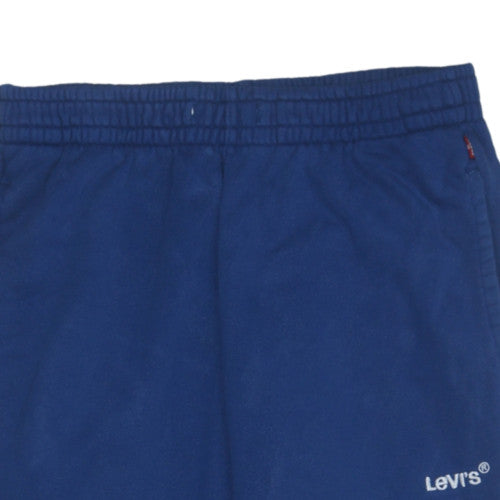 Levi's Men's Blue Fleece Sweatpants M Regular Fit Elastic Waist