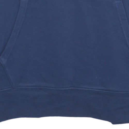Levi's Men's Blue Pullover Hoodie L Cotton Fleece Logo Casual