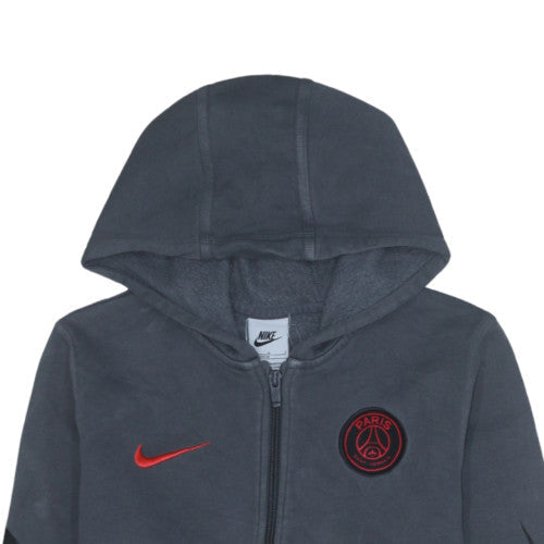 Nike Boys Grey Full Zip Hoodie Large 147-158cm Paris Saint-Germain PSG