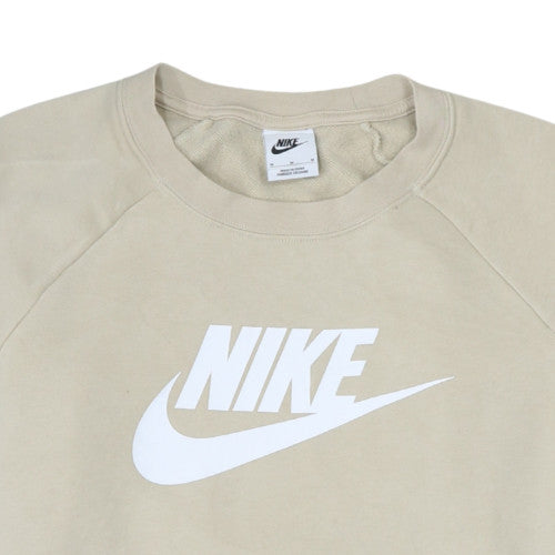 Nike Womens Beige Crew Neck Pullover Sweatshirt Size M