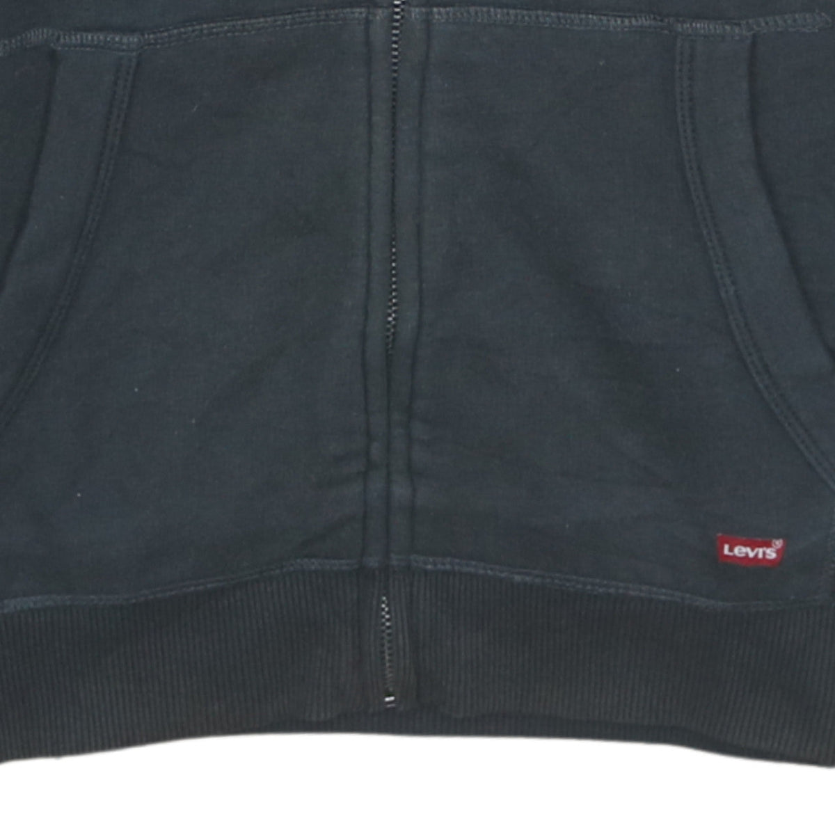 Levi's Men Black Full Zip Hoodie S Classic Fit Fleece Jacket