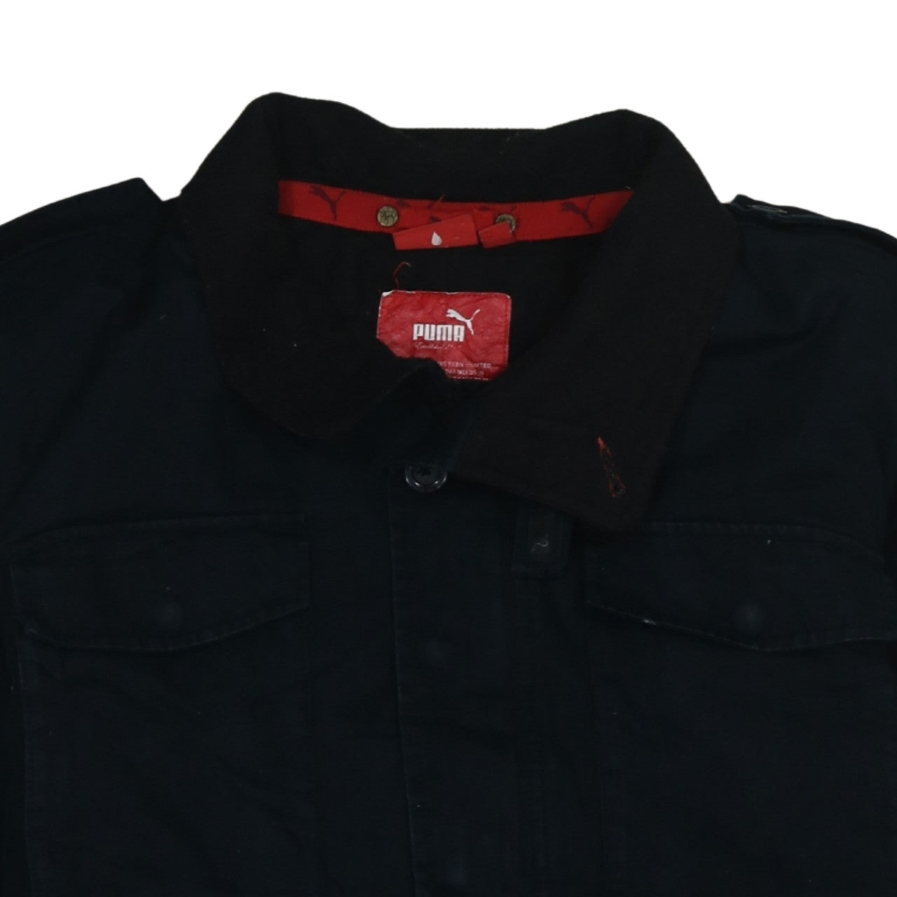 Puma Men's Black Military Cotton Jacket L Regular Fit