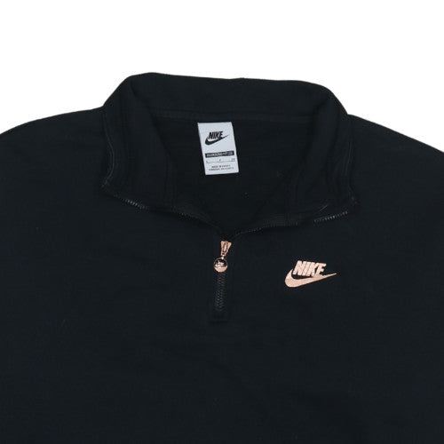 Nike Womens Black Oversized 1/4 Zip Sweatshirt Size S
