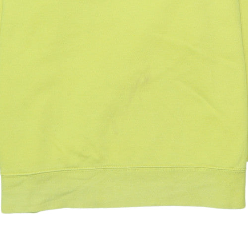 Nike Women's Yellow Crew Neck Pullover Sweatshirt Size M Cotton Blend