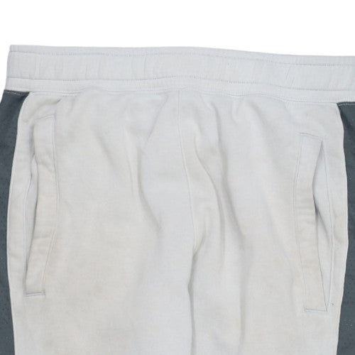 Nike Mens Grey Jogger Sweatpants Small Elastic Waist Cotton Blend