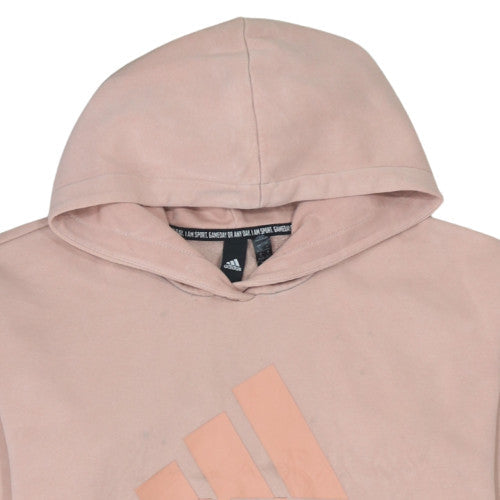 Adidas Womens Pink Long Sleeve Pullover Hoodie Size 12 Casual