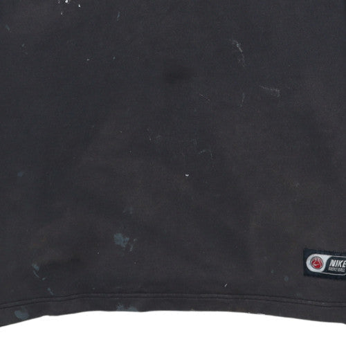 Nike Men's Black L Fleece 1/2 Zip Collared Sweatshirt Pullover