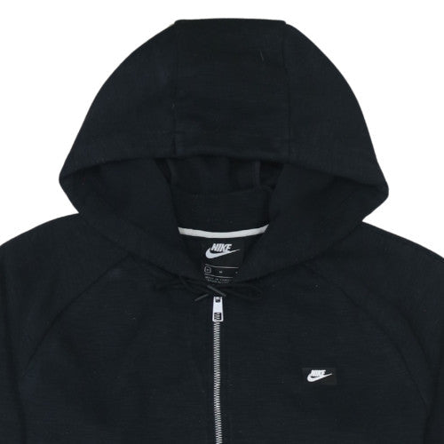 Nike Men’s Black Fleece Full Zip Hoodie M Regular Fit