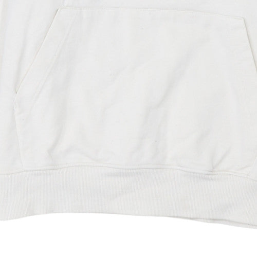 Nike Men’s White Pullover Hoodie S Regular Fit Fleece Logo