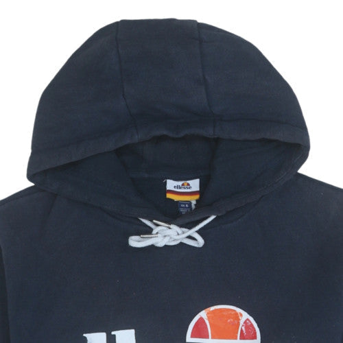 Ellesse Womens Black UK 6 Pullover Hoodie Cotton Blend Logo Design